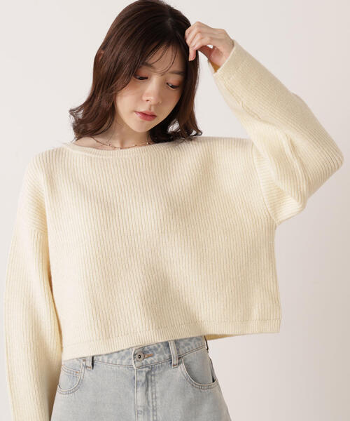 PROPORTION BODY DRESSING(プロポーションボディドレッシング)の「アンジェリーナボックスニット / 1215270102(ニット/セーター・レディース・グレー系その他/オフホワイト/ピンク・SMALL/MEDIUM)」の15枚目の写真