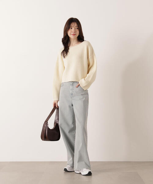 PROPORTION BODY DRESSING(プロポーションボディドレッシング)の「アンジェリーナボックスニット / 1215270102(ニット/セーター・レディース・グレー系その他/オフホワイト/ピンク・SMALL/MEDIUM)」の16枚目の写真