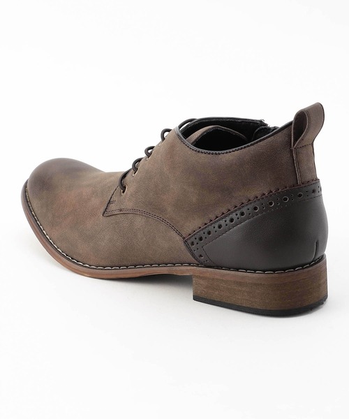 HIDEAWAYS NICOLE（ハイダウェイニコル）の「チャッカーブーツ（ブーツ・メンズ・チャコールグレー/ライトグレー/ダークブラウン・27.5cm/26.5cm/25.5cm）」の12枚目の写真