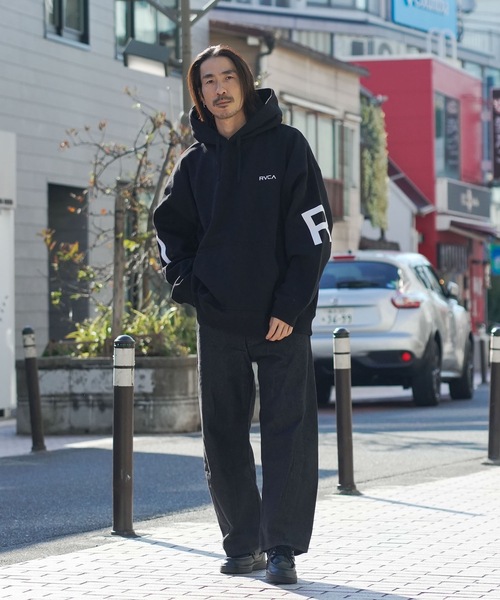 RVCA（ルーカ）の「RVCA メンズ BACK SIDE ARCH RVCA HD パーカー 【2025年秋冬モデル】 @autumn/ルーカバックデザインビッグロゴプルオーバーパーカー・フーディー（パーカー・メンズ・ベージュ系その他/ブラック/クリーム/ヘザーグレー・SMALL/MEDIUM/LARGE/X-LARGE）」の21枚目の写真