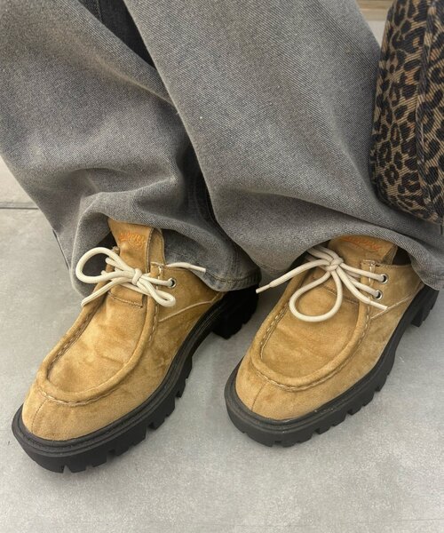 WHO'S WHO gallery（フーズフーギャラリー）の「【SLOPPY】COLOR-BLOCKED PLATFORM LOAFERS（ローファー・レディース・ブラック/ブラウン/キャメル/ブラック系その他/ブラウン系その他/サンドベージュ・MEDIUM/LARGE/X-LARGE）」の10枚目の写真