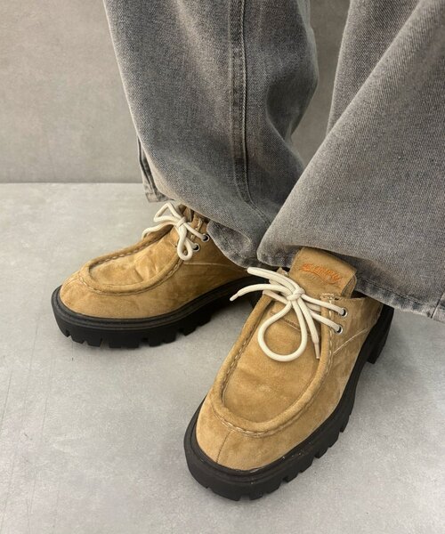 WHO'S WHO gallery（フーズフーギャラリー）の「【SLOPPY】COLOR-BLOCKED PLATFORM LOAFERS（ローファー・レディース・ブラック/ブラウン/キャメル/ブラック系その他/ブラウン系その他/サンドベージュ・MEDIUM/LARGE/X-LARGE）」の12枚目の写真
