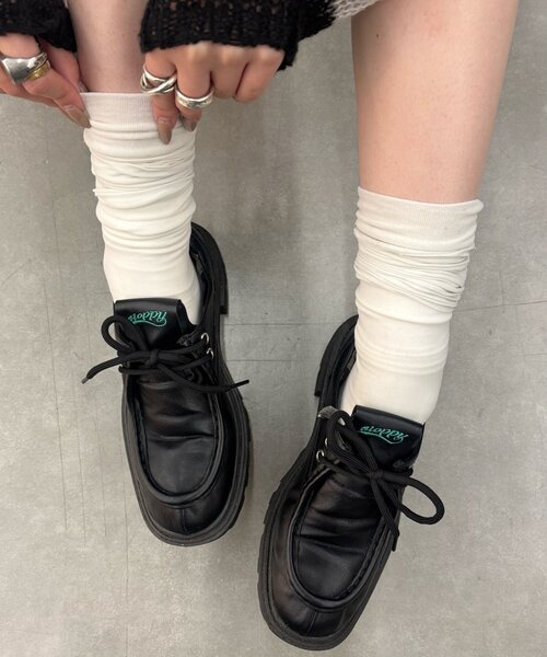 WHO'S WHO gallery（フーズフーギャラリー）の「【SLOPPY】COLOR-BLOCKED PLATFORM LOAFERS（ローファー・レディース・ブラック/ブラウン/キャメル/ブラック系その他/ブラウン系その他/サンドベージュ・MEDIUM/LARGE/X-LARGE）」の16枚目の写真