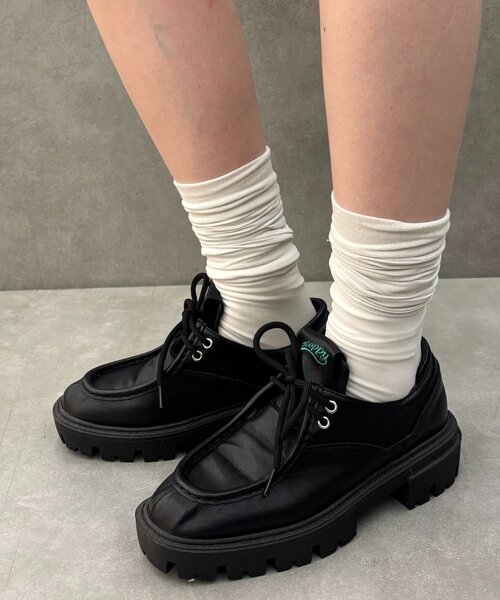 WHO'S WHO gallery（フーズフーギャラリー）の「【SLOPPY】COLOR-BLOCKED PLATFORM LOAFERS（ローファー・レディース・ブラック/ブラウン/キャメル/ブラック系その他/ブラウン系その他/サンドベージュ・MEDIUM/LARGE/X-LARGE）」の17枚目の写真