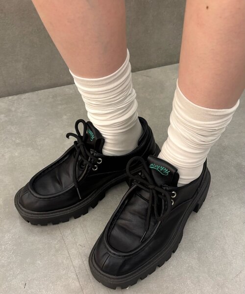 WHO'S WHO gallery（フーズフーギャラリー）の「【SLOPPY】COLOR-BLOCKED PLATFORM LOAFERS（ローファー・レディース・ブラック/ブラウン/キャメル/ブラック系その他/ブラウン系その他/サンドベージュ・MEDIUM/LARGE/X-LARGE）」の18枚目の写真