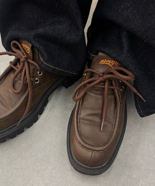 WHO'S WHO gallery（フーズフーギャラリー）の「【SLOPPY】COLOR-BLOCKED PLATFORM LOAFERS（ローファー・レディース・ブラック/ブラウン/キャメル/ブラック系その他/ブラウン系その他/サンドベージュ・MEDIUM/LARGE/X-LARGE）」の20枚目の写真