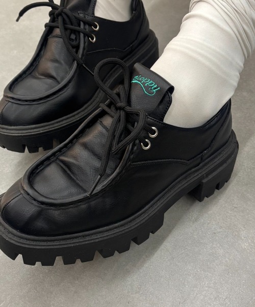 WHO'S WHO gallery（フーズフーギャラリー）の「【SLOPPY】COLOR-BLOCKED PLATFORM LOAFERS（ローファー・レディース・ブラック/ブラウン/キャメル/ブラック系その他/ブラウン系その他/サンドベージュ・MEDIUM/LARGE/X-LARGE）」の3枚目の写真