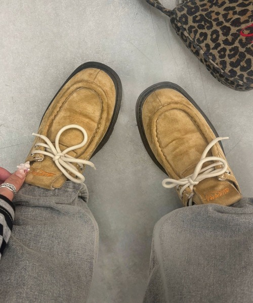 WHO'S WHO gallery（フーズフーギャラリー）の「【SLOPPY】COLOR-BLOCKED PLATFORM LOAFERS（ローファー・レディース・ブラック/ブラウン/キャメル/ブラック系その他/ブラウン系その他/サンドベージュ・MEDIUM/LARGE/X-LARGE）」の5枚目の写真