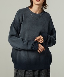 Alfred Alex | 【Alfred Alex】ヴィンテージライク ラバースプレー加工 オーバーサイズリブニット(ニット/セーター)