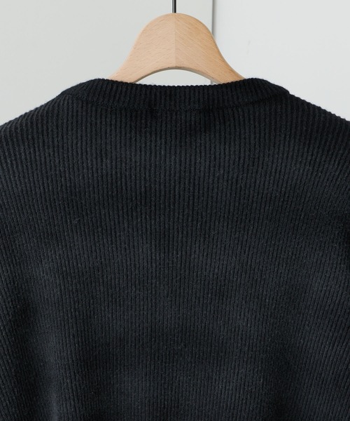 Alfred Alex（アルフレッドアレックス）の「【Alfred Alex】ヴィンテージライク ラバースプレー加工 オーバーサイズリブニット（ニット/セーター・メンズ・ブラック/ネイビー/レッド/グレー・L/M）」の19枚目の写真