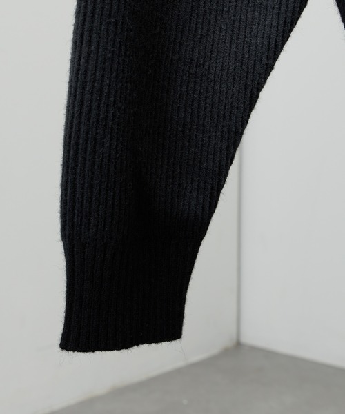 Alfred Alex（アルフレッドアレックス）の「【Alfred Alex】ヴィンテージライク ラバースプレー加工 オーバーサイズリブニット（ニット/セーター・メンズ・ブラック/ネイビー/レッド/グレー・L/M）」の20枚目の写真