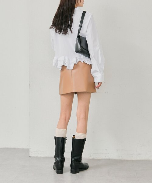 mystic（ミスティック）の「【新色ホワイト/ピンク/ブルー2】ウェーブフリルブラウス（シャツ/ブラウス・レディース・オフホワイト/ブルー/ホワイト/ピンク/ブルー系その他2・FREE）」の12枚目の写真