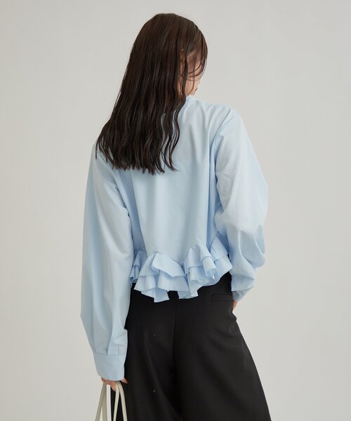 mystic（ミスティック）の「【新色ホワイト/ピンク/ブルー2】ウェーブフリルブラウス（シャツ/ブラウス・レディース・オフホワイト/ブルー/ホワイト/ピンク/ブルー系その他2・FREE）」の16枚目の写真