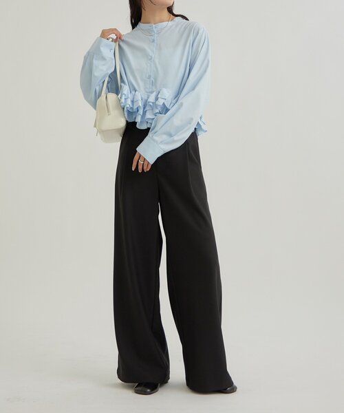 mystic（ミスティック）の「【新色ホワイト/ピンク/ブルー2】ウェーブフリルブラウス（シャツ/ブラウス・レディース・オフホワイト/ブルー/ホワイト/ピンク/ブルー系その他2・FREE）」の20枚目の写真