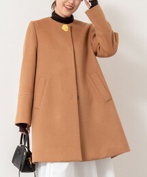 NOLLEY’S | ブローチ付きAラインノーカラーコート(ノーカラーコート)