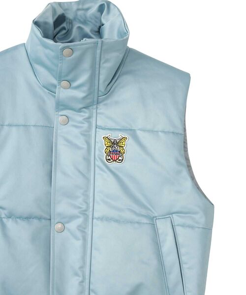 HYSTERIC GLAMOUR(ヒステリックグラマー)の「LEVITATED GIRLワッペン ショートベスト(ベスト・レディース・ブラック/ベージュ/ブルー・FREE)」の7枚目の写真