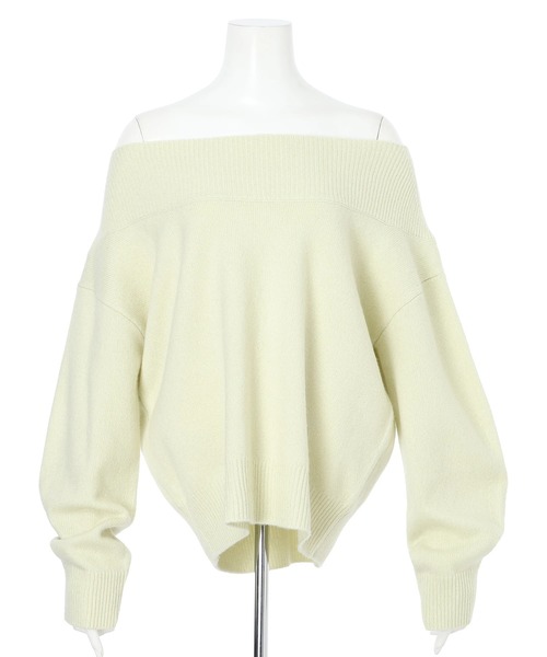 Mystrada（マイストラーダ）の「アクアオフショルニット（ニット/セーター・レディース・ボルドー/オフホワイト/グレー/ピンク系その他5/ネイビー/ブラック/ライトイエロー/ブラウン/レッド・38）」の6枚目の写真