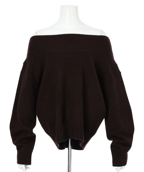 Mystrada（マイストラーダ）の「アクアオフショルニット（ニット/セーター・レディース・ボルドー/オフホワイト/グレー/ピンク系その他5/ネイビー/ブラック/ライトイエロー/ブラウン/レッド・38）」の4枚目の写真