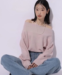 アプワイザーリッシェ　プリーツレイアードカットソー　くすみピンク新品タグ付き アプワイザーリッシェ プリーツレイアードカットソー くすみピンク新品