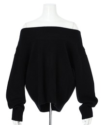 アクアオフショルニット