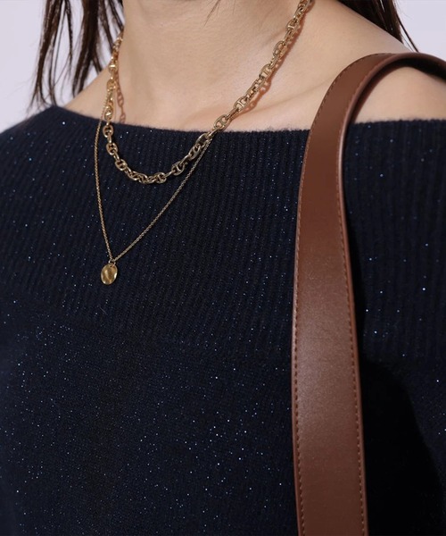 Mystrada（マイストラーダ）の「アクアオフショルニット（ニット/セーター・レディース・ボルドー/オフホワイト/グレー/ピンク系その他5/ネイビー/ブラック/ライトイエロー/ブラウン/レッド・38）」の14枚目の写真