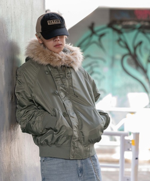 WEGO（ウィゴー）の「WEGO/N2B（ミリタリージャケット・メンズ・カーキ/ブラック・MEDIUM/LARGE）」の18枚目の写真