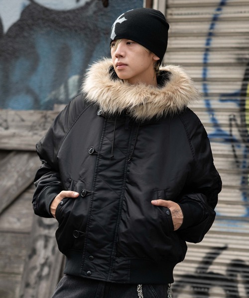 【超人気】Chikashitsu + N2B ミリタリーアウター　Black 超人気】Chikashitsu + N2B ミリタリーアウター Black - メルカリ