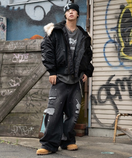 WEGO（ウィゴー）の「WEGO/N2B（ミリタリージャケット・メンズ・カーキ/ブラック・MEDIUM/LARGE）」の21枚目の写真