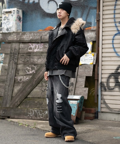 WEGO（ウィゴー）の「WEGO/N2B（ミリタリージャケット・メンズ・カーキ/ブラック・MEDIUM/LARGE）」の20枚目の写真