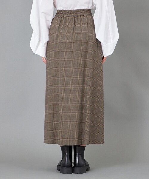 CAST:（キャストコロン）の「【CAST COLON】タックギャザーチェックスカート（スカート・レディース・グレー/ベージュ・S/M/L）」の10枚目の写真
