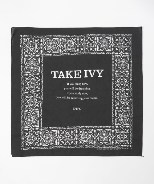 SHIPS（シップス）の「SHIPS×TAKE IVY:『TAKE NVY』MADE IN USA ペイズリー バンダナ（バンダナ/スカーフ・メンズ・ブラック/ネイビー/ピンク/ホワイト/ライトブルー・ONE SIZE）」の2枚目の写真