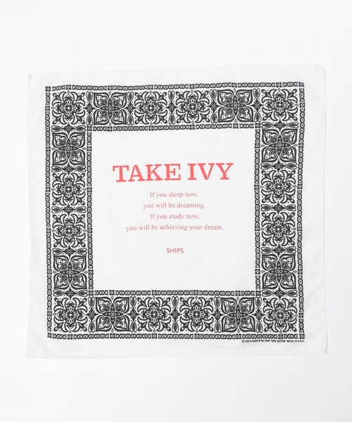 SHIPS（シップス）の「SHIPS×TAKE IVY:『TAKE NVY』MADE IN USA ペイズリー バンダナ（バンダナ/スカーフ・メンズ・ブラック/ネイビー/ピンク/ホワイト/ライトブルー・ONE SIZE）」の6枚目の写真