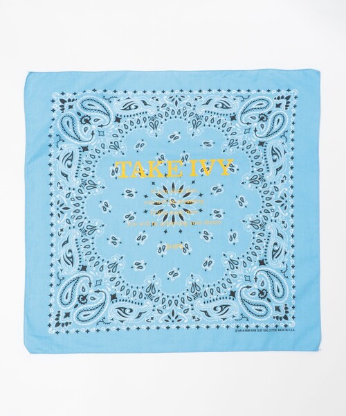 SHIPS（シップス）の「SHIPS×TAKE IVY:『TAKE NVY』MADE IN USA ペイズリー バンダナ（バンダナ/スカーフ・メンズ・ブラック/ネイビー/ピンク/ホワイト/ライトブルー・ONE SIZE）」の9枚目の写真
