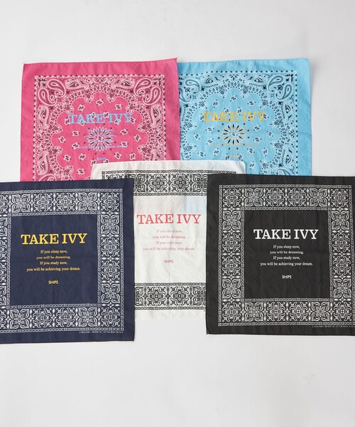 SHIPS（シップス）の「SHIPS×TAKE IVY:『TAKE NVY』MADE IN USA ペイズリー バンダナ（バンダナ/スカーフ・メンズ・ブラック/ネイビー/ピンク/ホワイト/ライトブルー・ONE SIZE）」の13枚目の写真