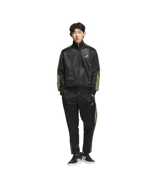 adidas（アディダス）の「アディダス adidas Staygoldレギュラーフィット フルレングス オープンヘム トラックパンツ（その他パンツ・メンズ・ブラック×ブラック/ホワイト×ゴールド/ブラック×ゴールド・S/M/L/LL/3L）」の13枚目の写真