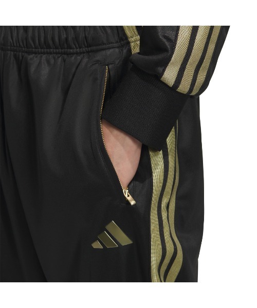 adidas（アディダス）の「アディダス adidas Staygoldレギュラーフィット フルレングス オープンヘム トラックパンツ（その他パンツ・メンズ・ブラック×ブラック/ホワイト×ゴールド/ブラック×ゴールド・S/M/L/LL/3L）」の14枚目の写真