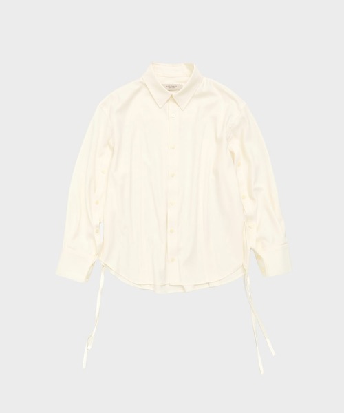 CITY TOKYO（シティトウキョウ）の「Slit Belt Shirt/スリットベルトシャツ（シャツ/ブラウス・レディース・ブルー/ホワイト/チャコールグレー・FREE）」の2枚目の写真