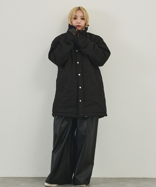 TAION】リバーシブル ダウンジャケット / ブルゾン（キルティング×ボア