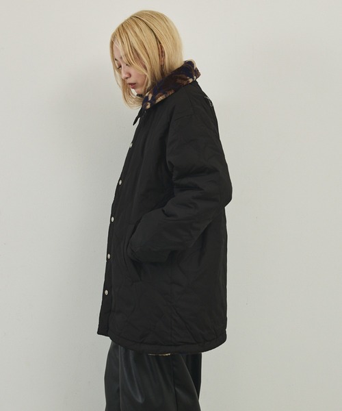 TAION】リバーシブル ダウンジャケット / ブルゾン（キルティング×ボア