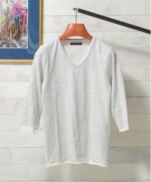 【RES】アンサンブルVネック7分袖Tシャツ