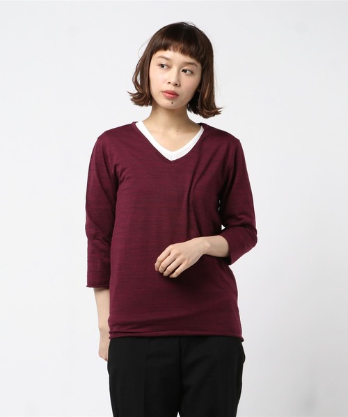 ARCHIVER(アーカイバ)の「【RES】アンサンブルVネック7分袖Tシャツ(Tシャツ/カットソー・レディース・ホワイト・LARGE/MEDIUM/X-LARGE)」の5枚目の写真