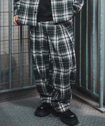 improves | チェック ワイドパンツ(スラックス)
