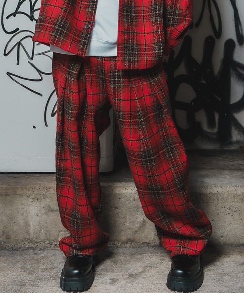 improves（インプローブス）の「チェック ワイドパンツ（スラックス・メンズ・B/C/A・LARGE/MEDIUM/SMALL）」の2枚目の写真