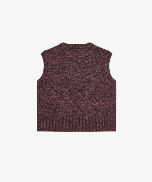FRED PERRY(フレッドペリー)の「Twisted Marl Knitted Vest/メランジニットベスト(ベスト・レディース・ピンク・10)」の7枚目の写真