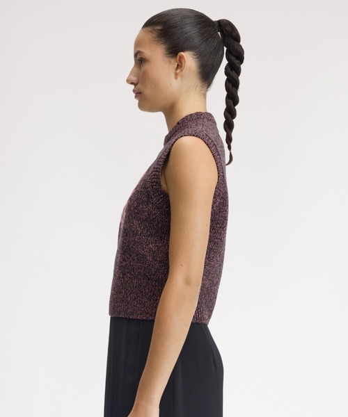 FRED PERRY(フレッドペリー)の「Twisted Marl Knitted Vest/メランジニットベスト(ベスト・レディース・ピンク・10)」の5枚目の写真