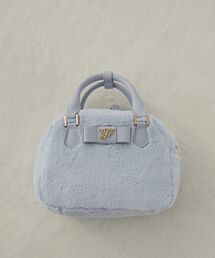 フェイクファーラウンドバッグ