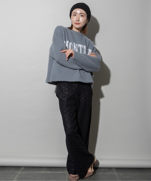 lodie(ロディ)の「スパンコール ニットパンツ(その他パンツ・レディース・ブラック/グレー・FREE)」の7枚目の写真