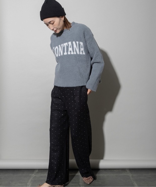 lodie(ロディ)の「スパンコール ニットパンツ(その他パンツ・レディース・ブラック/グレー・FREE)」の10枚目の写真