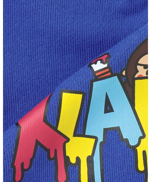 XLARGE KIDS（エクストララージキッズ）の「ファニーゴリラ&ドリップロゴカバーオール（ロンパース・キッズ・ブルー/パープル・50-70cm）」の10枚目の写真