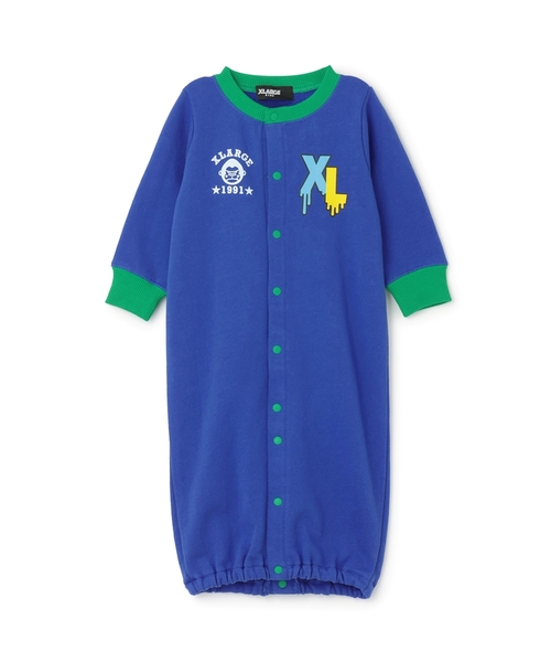 XLARGE KIDS（エクストララージキッズ）の「ファニーゴリラ&ドリップロゴカバーオール（ロンパース・キッズ・ブルー/パープル・50-70cm）」の13枚目の写真